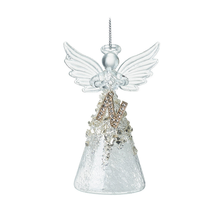 Alphabet Glass Angels - Hanging Decorations