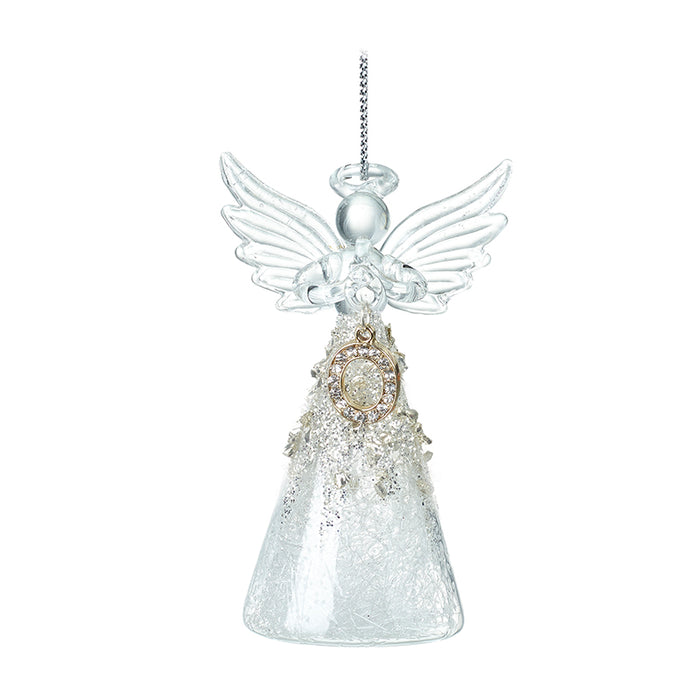 Alphabet Glass Angels - Hanging Decorations
