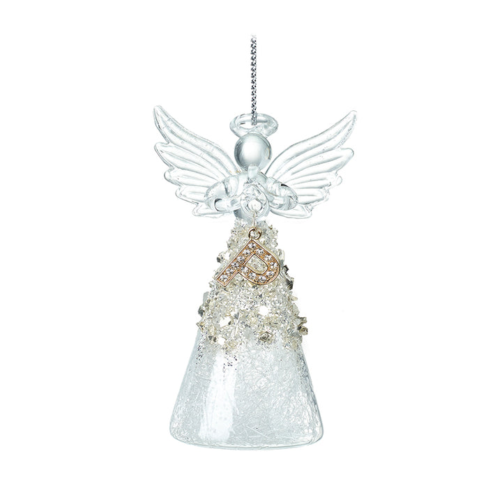 Alphabet Glass Angels - Hanging Decorations