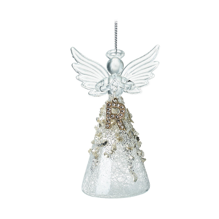 Alphabet Glass Angels - Hanging Decorations