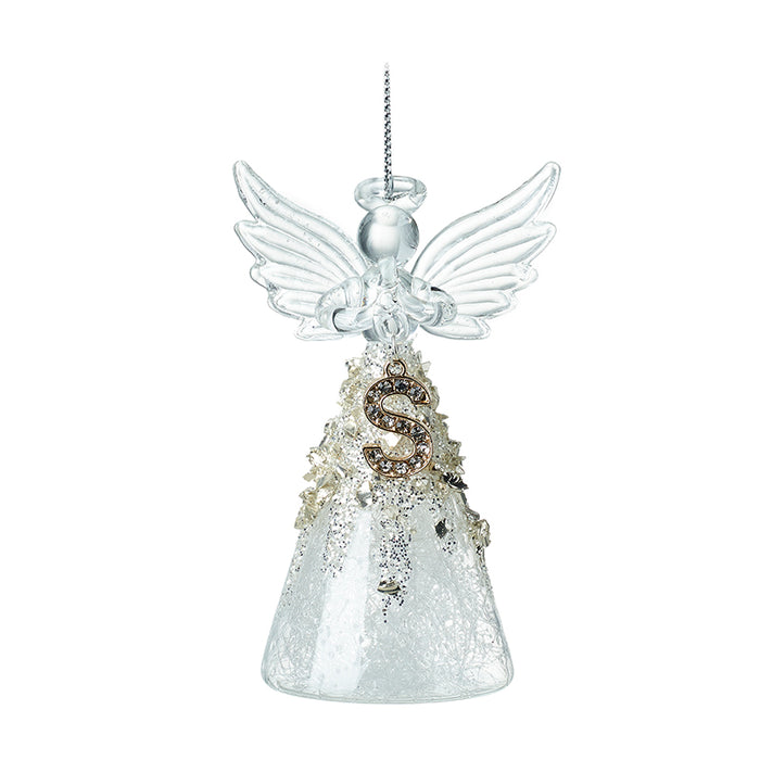 Alphabet Glass Angels - Hanging Decorations