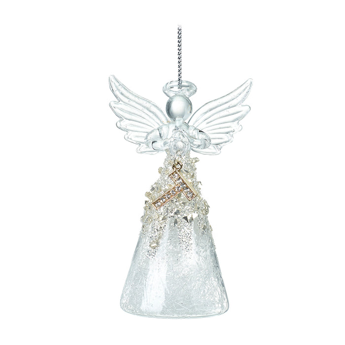 Alphabet Glass Angels - Hanging Decorations