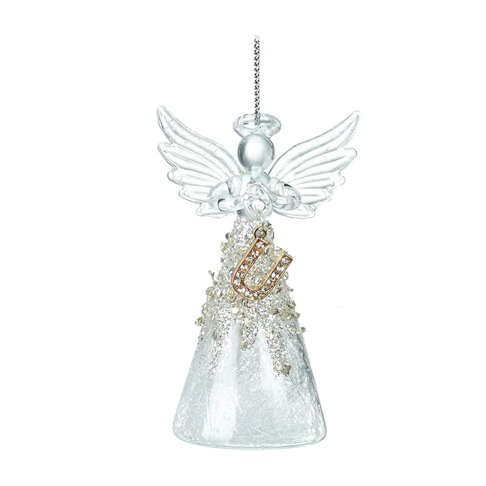 Alphabet Glass Angels - Hanging Decorations