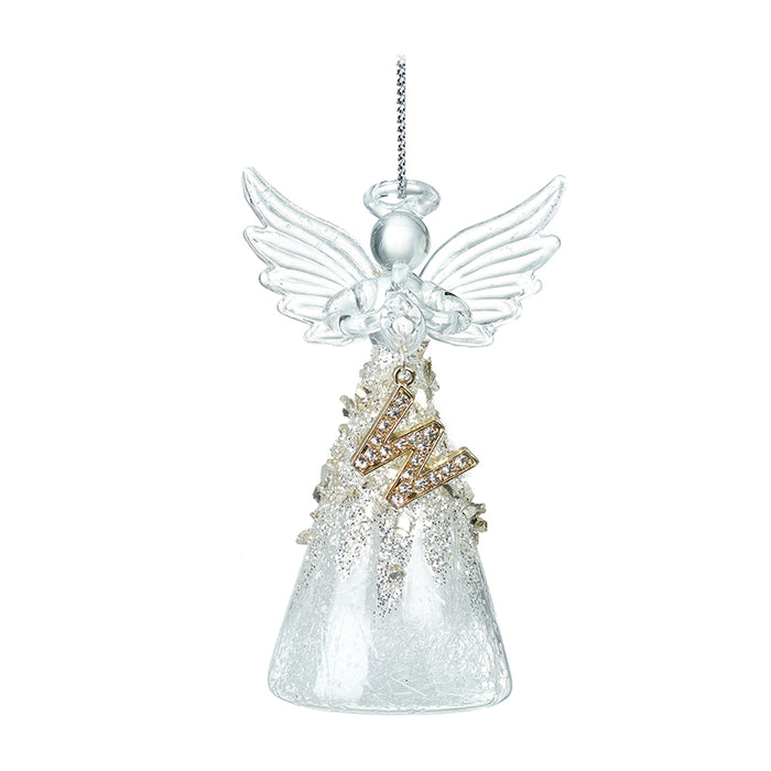 Alphabet Glass Angels - Hanging Decorations