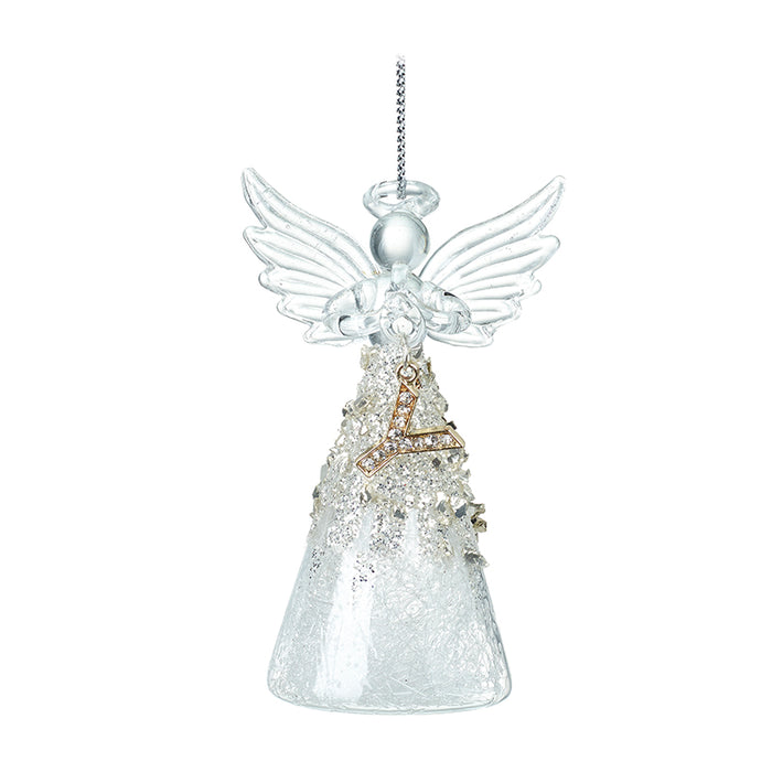 Alphabet Glass Angels - Hanging Decorations