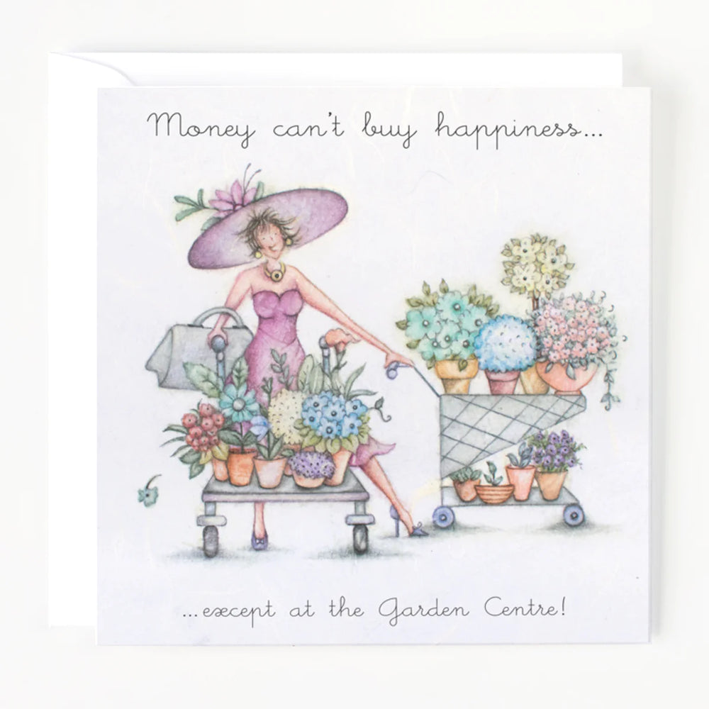 Gardening Card For Her - Money can't buy happiness....except at the garden centre! - Berni Parker