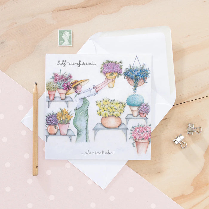 Gardening Card For Her - Self-confessed...plant-aholic! - Berni Parker