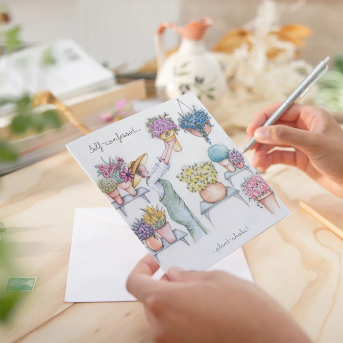 Gardening Card For Her - Self-confessed...plant-aholic! - Berni Parker