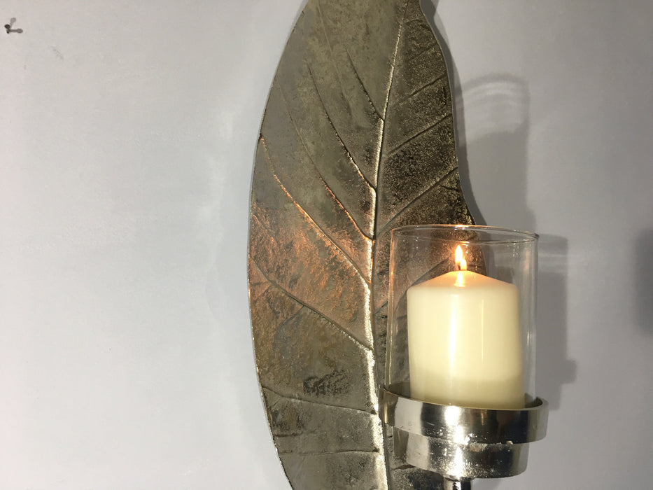 Wall Sconce - Silver Leaf