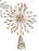 Snowflake Bronze Glitter Tree Topper - 30cm