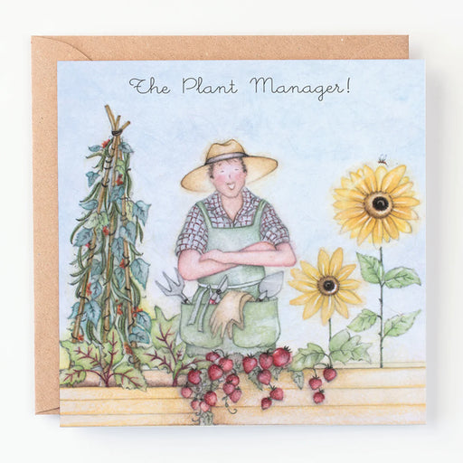 Mans Gardener Card - The Plant Manager! Berni Parker