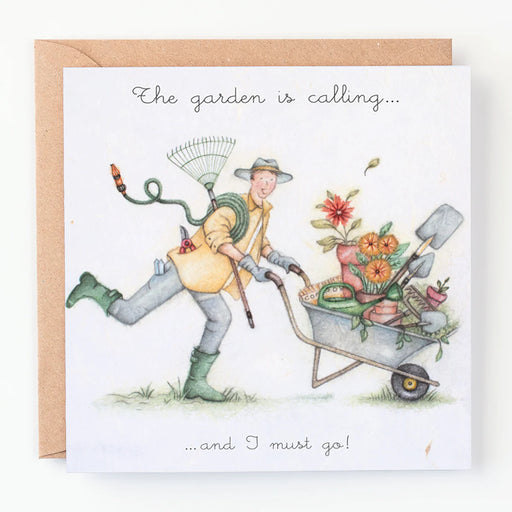 Mans Gardener Card - The garden is calling....and I must go! Berni Parker