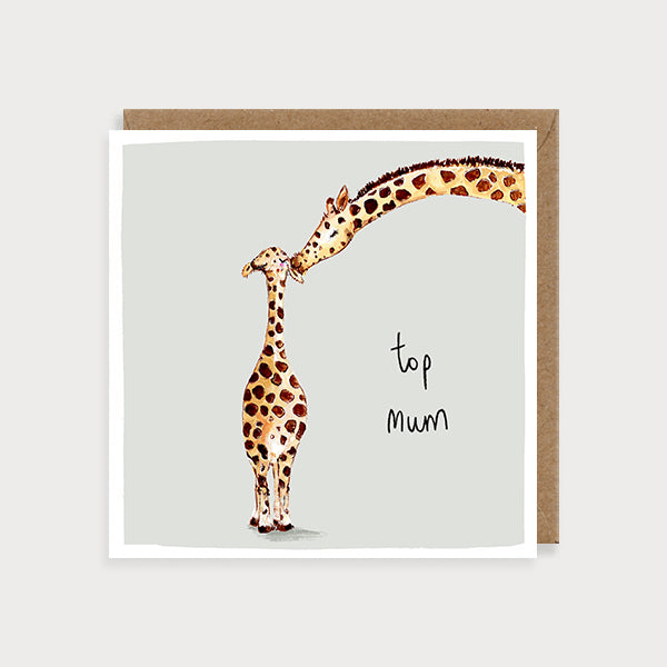 Top Mum Giraffe Card - Louise Mulgrew