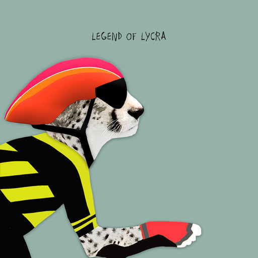 Mens Cycling Card - Legend of Lycra - From Sally Scaffardi Design