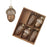 Gold Acorn & Pinecone Christmas Decorations - Set of 6