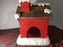 Rear of Ceramic Red House Christmas Candle Holder