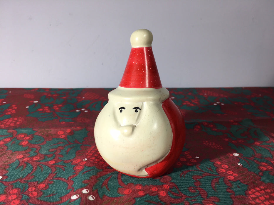 Santa Round Natural Soapstone Ornament - 11cm