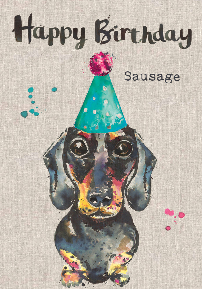 Happy Birthday Sausage Dog Card