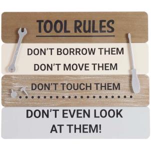 Tool Rules - Wooden Wall Sign