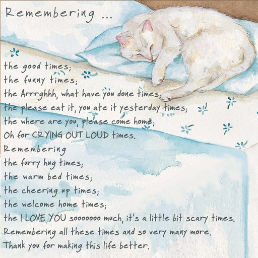 Remembrance Cat Card - Remembering... From The Little Dog Laughed
