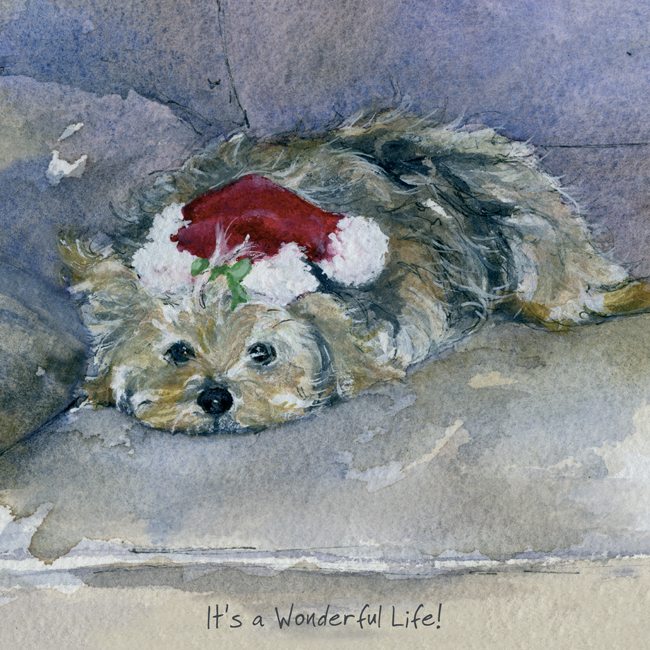 Yorkshire Terrier Christmas Card - It's a wonderful Life! - From The Little Dog Laughed