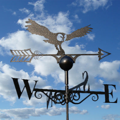 Owl Weathervane - UK Made Solid Steel