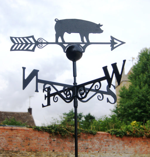 Pig Weathervane - UK Made Solid Steel