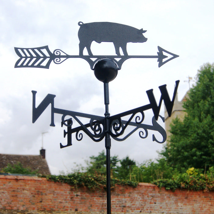 Pig Weathervane - UK Made Solid Steel