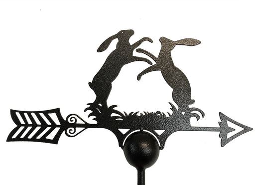 Boxing Hares Weathervane - UK Made Solid Steel