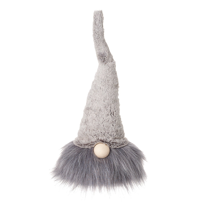 Large Grey Beared Gonk In Grey Fur Hat