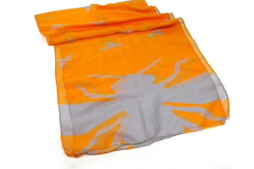 Bee Silhouette Scarf - Colourful Summer Scarf