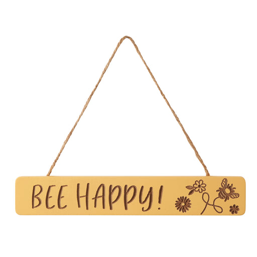 Bee Happy - Wooden Hanging Plaque