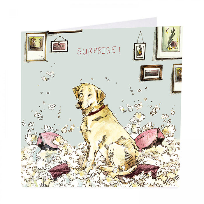 Dog Birthday Card - Surprise! - Art Beat