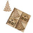 Gold Glitter Trim Wooden Tree Decorations - Tree and House Shaped