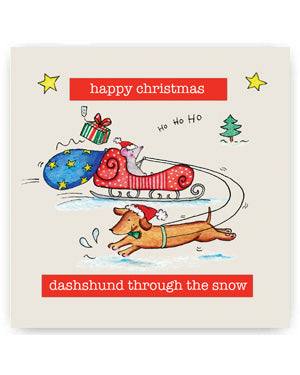 Dashshund Christmas Card