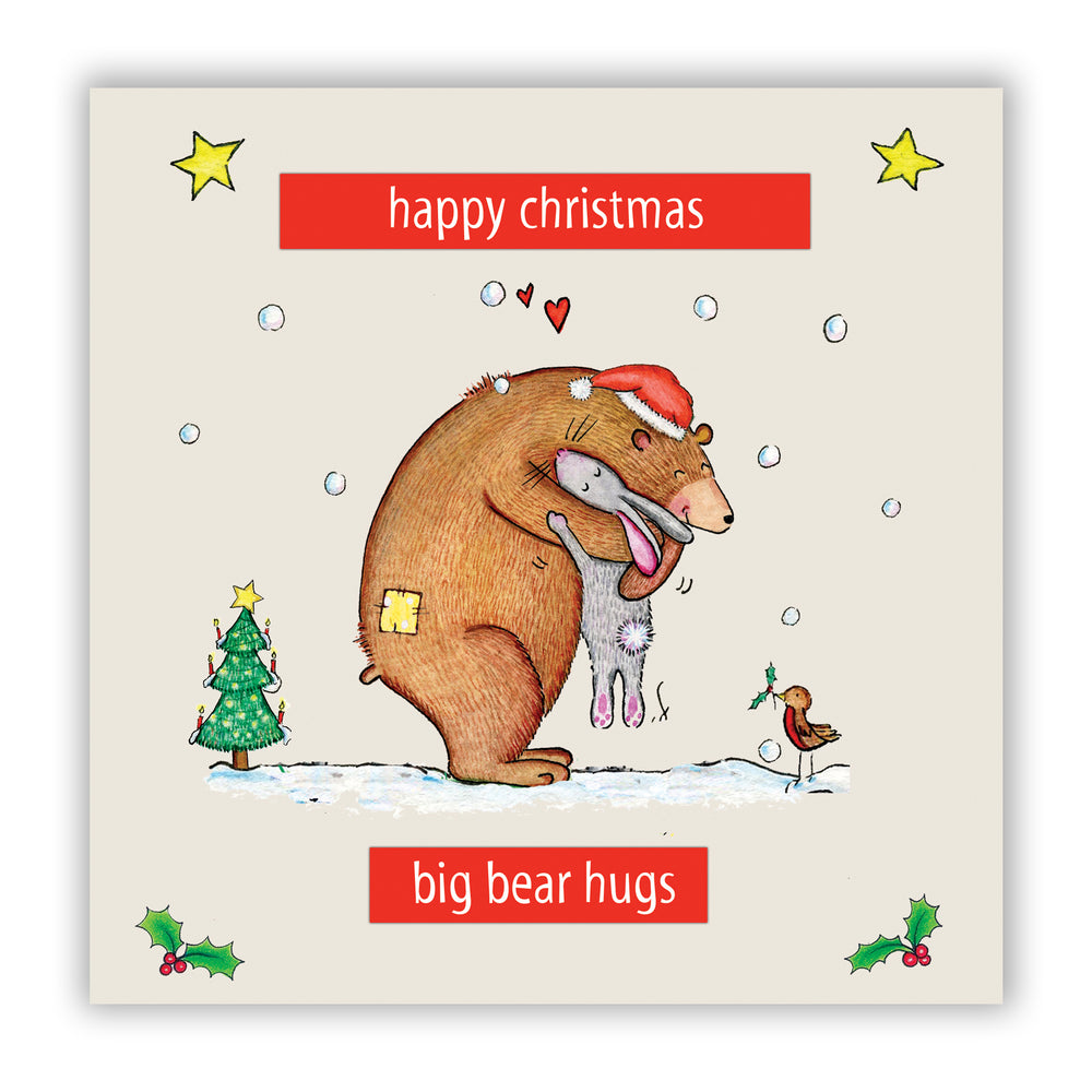 Bear Christmas Card - Big Bear Hugs