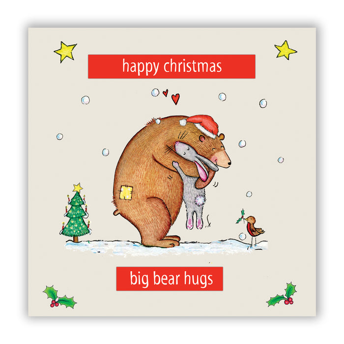 Bear Christmas Card - Big Bear Hugs