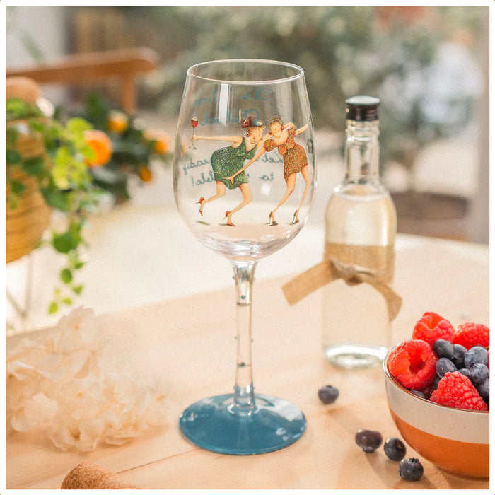 Berni Parker "It's Wine O'Clock" Wine Glass