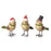 Christmas Birds in Hats - Set of 3