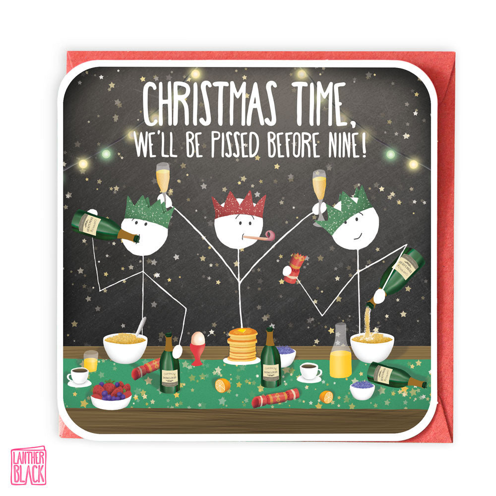 Christmas Time - Fun Christmas Card from Lanther Black