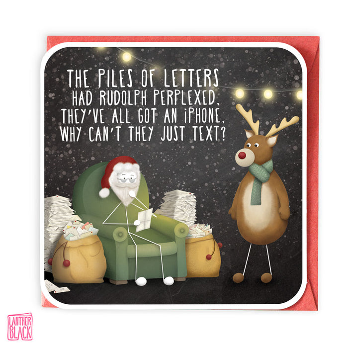 Why can't they text? - Fun Christmas Card from Lanther Black