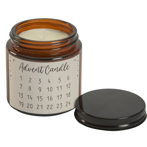 Advent Candle - Christmas Pudding Scented Soy Wax Candle
