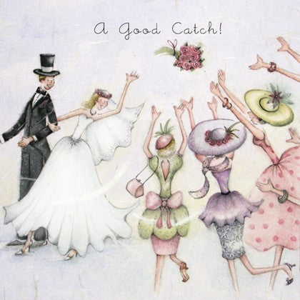 Wedding Congratulations Card - A Good Catch !