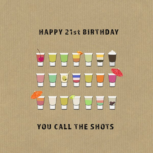 21st Birthday Card - You Call The Shots, From Sally Scaffardi Design