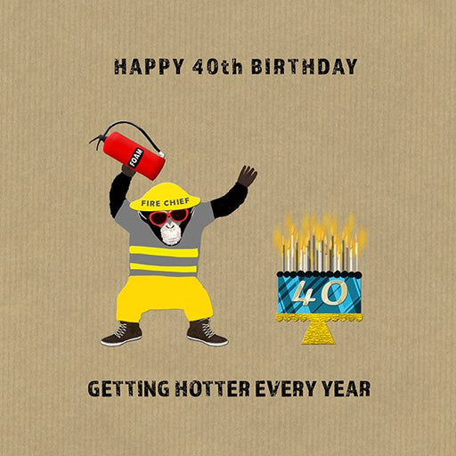 40th Birthday Card - Getting Hotter...  From Sally Scaffardi Design