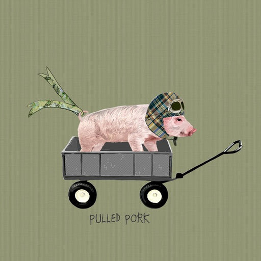 Pig Birthday Card, Pulled Pork. From Sally Scaffardi Design