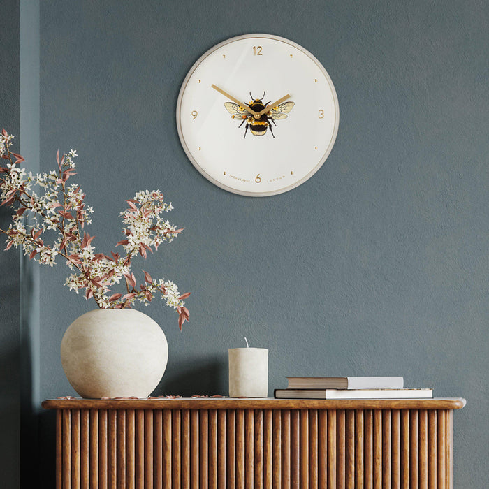 Wall Clock - Bee In Bloom 12" - Thomas Kent DS