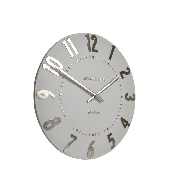 Thomas Kent 12inch Mulberry Silver Cloud Wall Clock