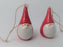 Santa Ceramic Hanging Christmas Tree Decorations - Set of 2