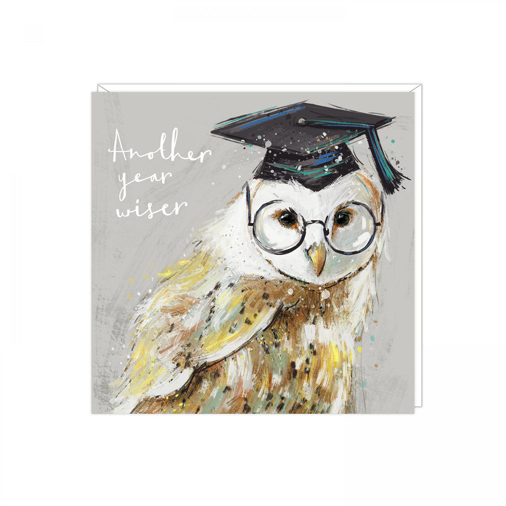 Another Year Wiser - Wise Owl Card - Art Beat